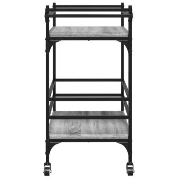 Kitchen Trolley Grey Sonoma - 82x40x78.5 cm Engineered Wood