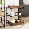 Brown Oak Kitchen Trolley - 81.5x41x92.5 cm | Hipomarket