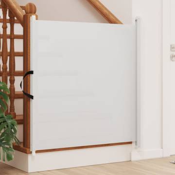 Retractable Pet Gate White 82.5x125 cm | Durable & Safe