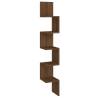 Wall Corner Shelf Brown Oak - 20x20x127.5 cm | Hipomarket