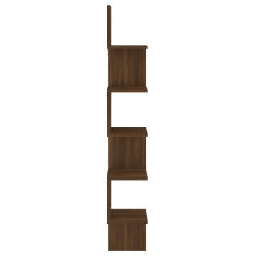 Wall Corner Shelf Brown Oak - 20x20x127.5 cm | Hipomarket