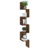 Wall Corner Shelf Brown Oak - 20x20x127.5 cm | Hipomarket