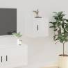 High Gloss White Wall Mounted TV Cabinets - Set of 2 | HipoMarket