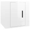 High Gloss White Wall Mounted TV Cabinets - Set of 2 | HipoMarket