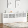 Modern White Sideboard with LED Lights - 283x37x100 cm