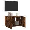 TV Wall Cabinet with LED Lights - Smoked Oak 60x35x41 cm