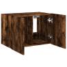 TV Wall Cabinet with LED Lights - Smoked Oak 60x35x41 cm