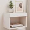 Bedside Cabinet with LED Lights Wall-mounted White Colour white Quantity in Package 1 Width 40 cm 