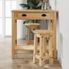 3 Piece Bar Set - Solid Wood Pine for Stylish Dining