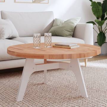 Table Top Ø90x4 cm Round Solid Wood Beech - Hipo Market