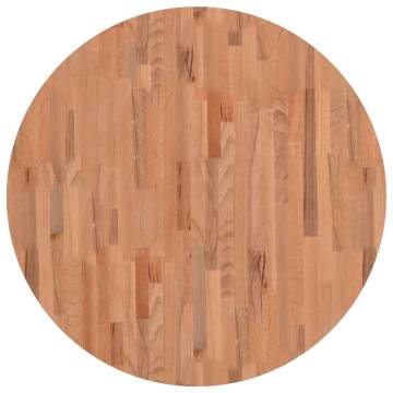 Table Top Ø90x4 cm Round Solid Wood Beech - Hipo Market