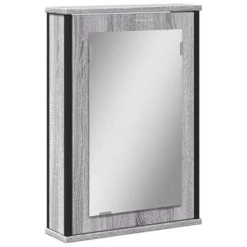 Bathroom Mirror Cabinet Grey Sonoma - 42x12x60 cm