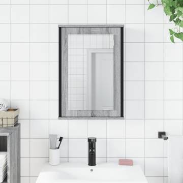 Bathroom Mirror Cabinet Grey Sonoma - 42x12x60 cm