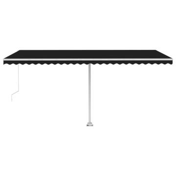 Freestanding Manual Retractable Awning | 500x300 cm Anthracite