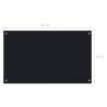 Black Tempered Glass Kitchen Backsplash 100x60 cm - HipoMarket