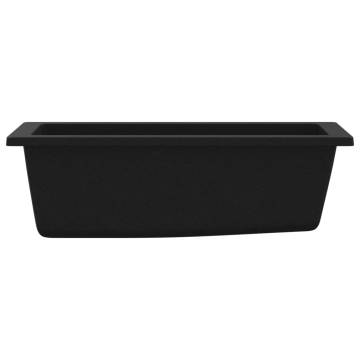 Black Granite Kitchen Sink with Overflow Hole - Stylish & Durable