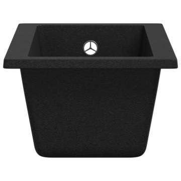 Black Granite Kitchen Sink with Overflow Hole - Stylish & Durable