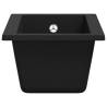 Black Granite Kitchen Sink with Overflow Hole - Stylish & Durable