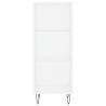 Stylish Highboard White 34.5x34x180 cm - Elegant Storage Solution