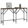 Stylish Console Table Smoked Oak | Engineered Wood 140x29x75cm