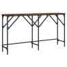 Stylish Console Table Smoked Oak | Engineered Wood 140x29x75cm