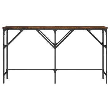 Stylish Console Table Smoked Oak | Engineered Wood 140x29x75cm