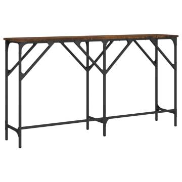 Stylish Console Table Smoked Oak | Engineered Wood 140x29x75cm