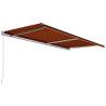 Manual Retractable Awning 600x300 cm - Orange & Brown