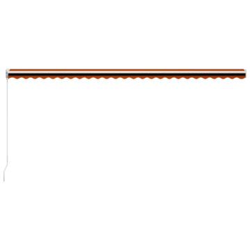 Manual Retractable Awning 600x300 cm - Orange & Brown