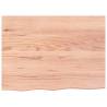 Light Brown Solid Oak Bathroom Countertop - 80x60 cm