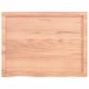 Light Brown Solid Oak Bathroom Countertop - 80x60 cm