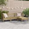 Garden Sofa 3-Seater with Footstool Impregnated Wood Pine Colour natural impregnated Quantity in Package 1 Model 2x corner + middle + footrest 