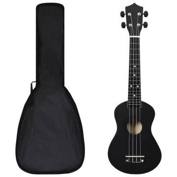 Soprano Ukulele Set for Kids - Black 23" | Hipomarket