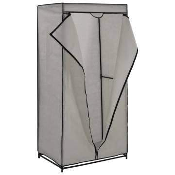 Stylish Grey Wardrobe 75x50x160 cm - Durable & Practical