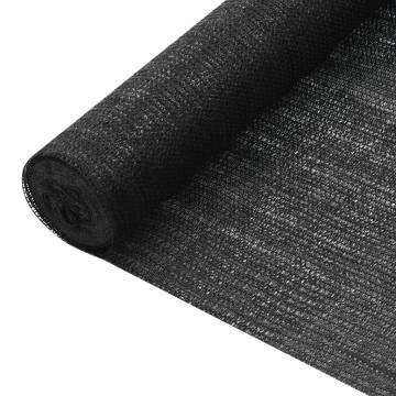 Privacy Net Black 1x10 m HDPE | Durable Garden Shade