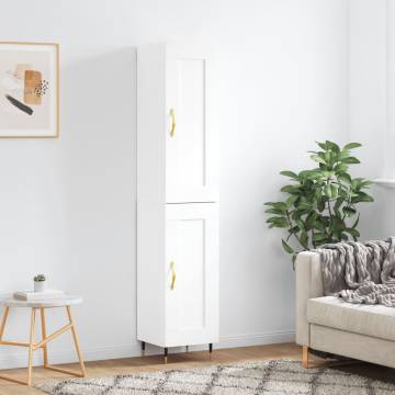 Elegant Highboard in White - Stylish Storage Solution