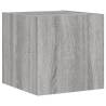 TV Wall Cabinets with LED Lights - Grey Sonoma | HipoMarket