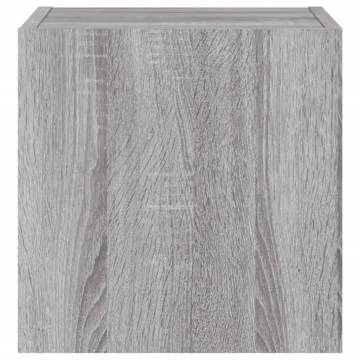 TV Wall Cabinets with LED Lights - Grey Sonoma | HipoMarket