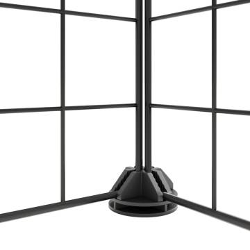 36-Panel Pet Cage with Door - Black Steel | Hipo Market