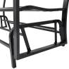 Stylish Black Steel Swing Bench for Garden & Patio