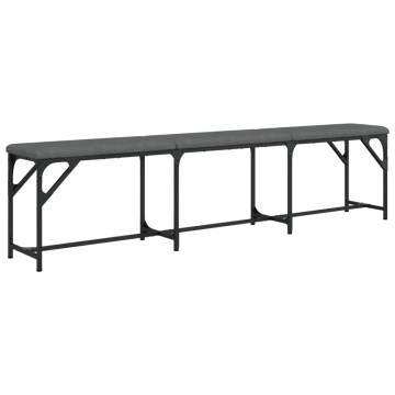 Dark Grey Dining Bench 186x32x45 cm - Stylish & Comfortable