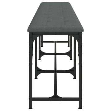 Dark Grey Dining Bench 186x32x45 cm - Stylish & Comfortable