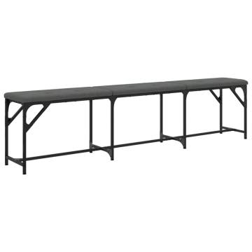 Dark Grey Dining Bench 186x32x45 cm - Stylish & Comfortable