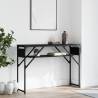 Console Table with Shelf Black 105x30x75cm Engineered Wood Colour black Quantity in Package 1 Length 105 cm 