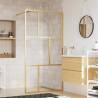 Walk-in Shower Wall with Clear ESG Glass Gold 115x195 cm Colour gold Size 115 x 195 cm 