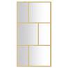 Walk-in Shower Wall with Clear ESG Glass Gold - 115x195 cm