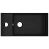Contemporary Bathroom Sink with Overflow - Matt Black Ceramic