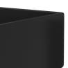 Contemporary Bathroom Sink with Overflow - Matt Black Ceramic