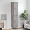 Highboard Grey Sonoma 34.5x34x180 cm Engineered Wood Colour grey sonoma Quantity in Package 1 Model 1 door 