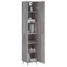 Stylish Highboard Grey Sonoma - 34.5x34x180 cm | Hipo Market